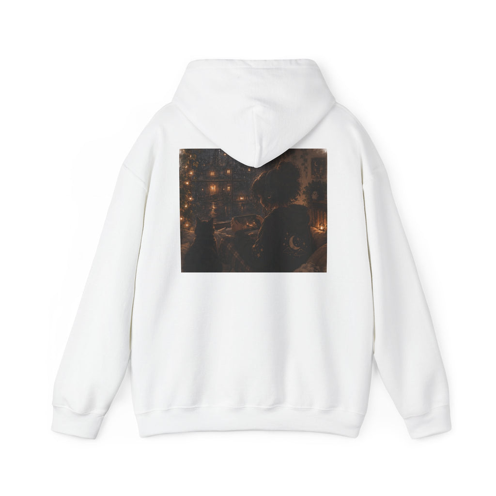 Cozy Gamer Hoodie | Rainy Night Cat Lover Design