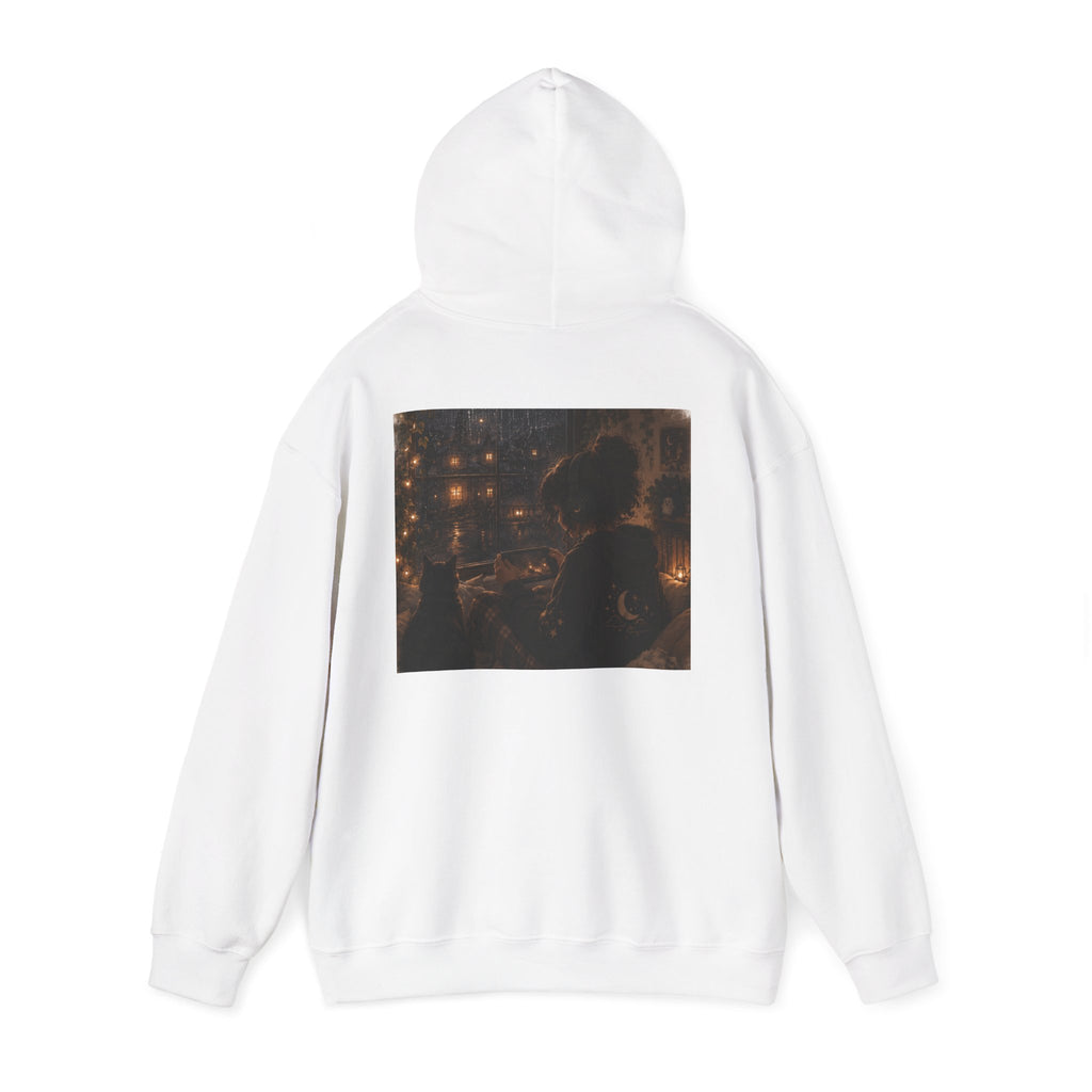 Cozy Gamer Hoodie | Rainy Night Cat Lover Design